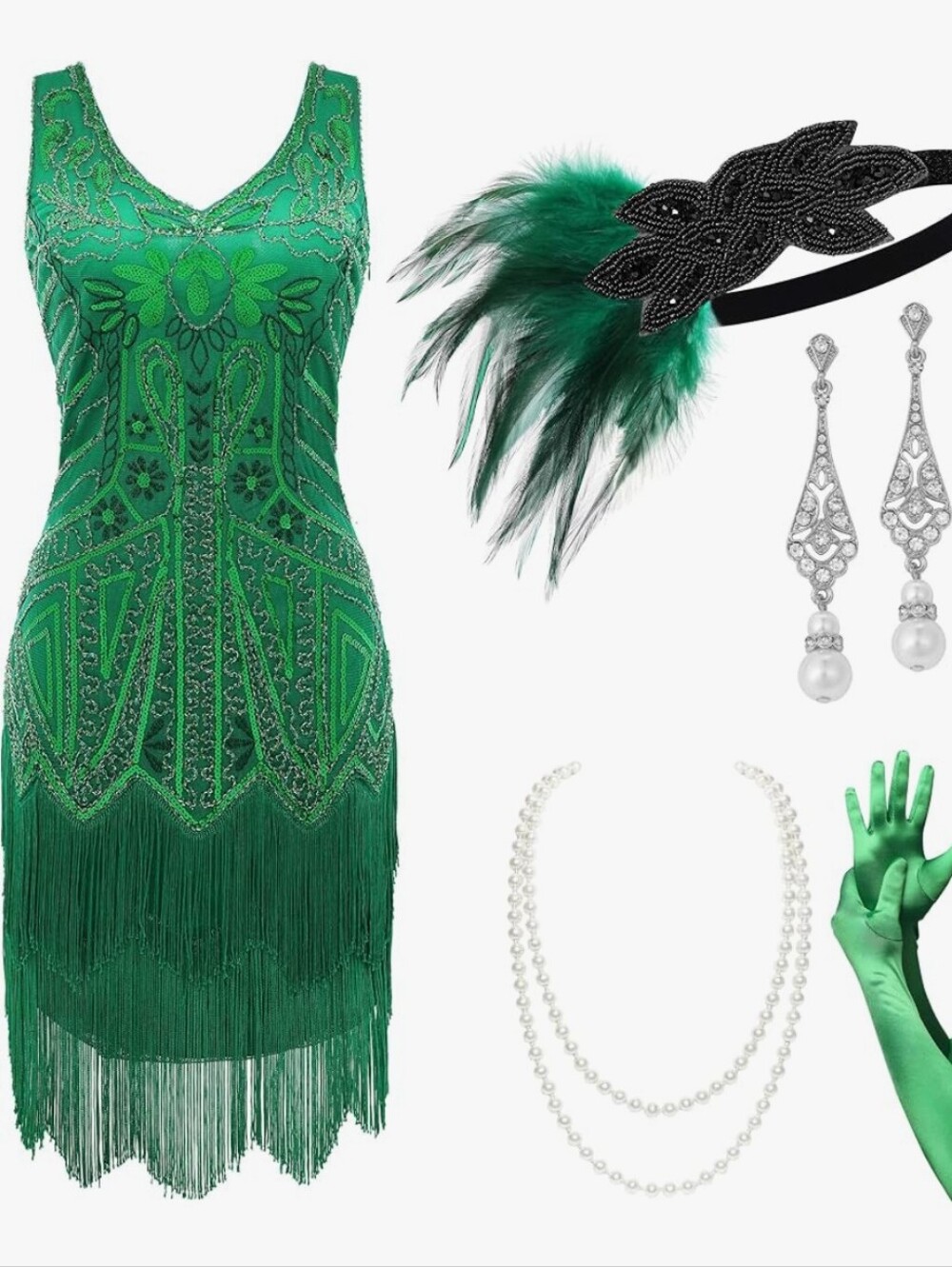 Babeyond 1920 Inspired Women's Party Costume Dress Size M